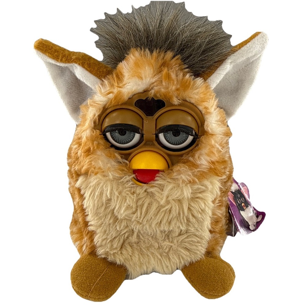 Vintage Furby Brown Eyes Giraffe Tiger Electronics 1998! 70-800 With Tags Tested